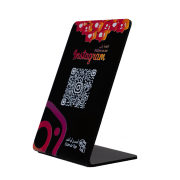 ZStand Instagram Follow | NFC & QR Code | Black Matte PVC