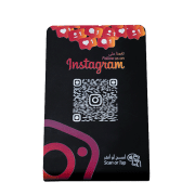 ZStand Instagram Follow | NFC & QR Code | Black Matte PVC