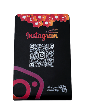 ZStand Instagram Follow | NFC & QR Code | Black Matte PVC