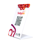 ZStand Instagram Follow | NFC & QR Code | White Matte PVC