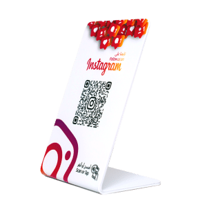 ZStand Instagram Follow | NFC & QR Code | White Matte PVC